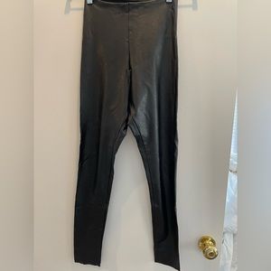 Faux leather high waisted leggings